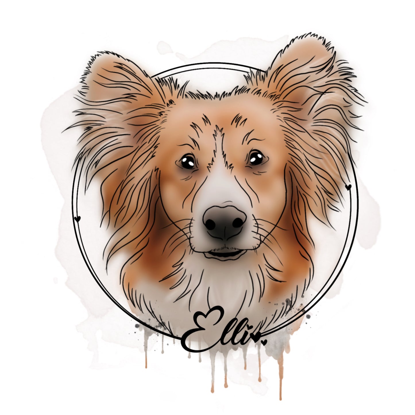 LineArt-Zeichnung (farbig)
