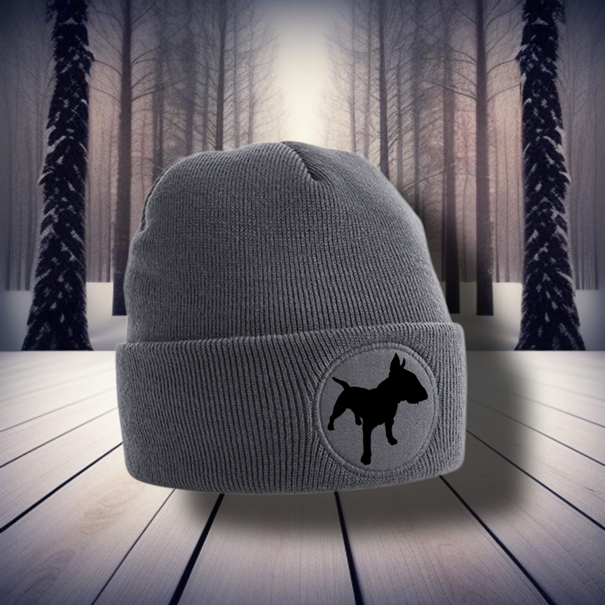 Silhouetten-Beanie (mit rundem Patch)