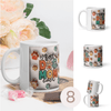 Ein einzigartiges, zeitgenössisches Design schmückt diese Tasse