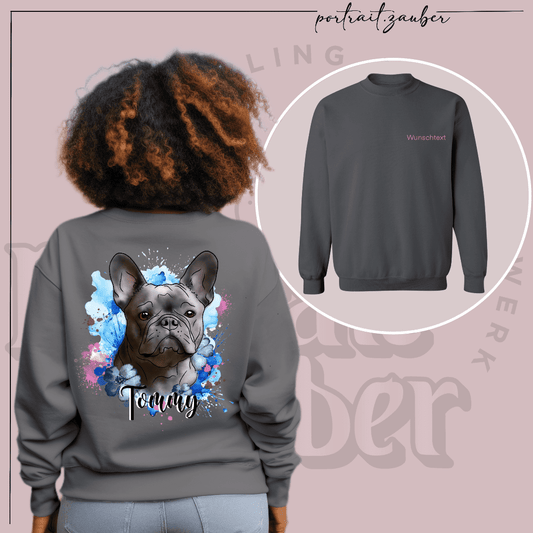 Zeige die besondere Persönlichkeit deines Hundes mit einem personalisierten Sweatshirt von Portrait-Zauber.com, das die Herzlichkeit der Hundebesitzer widerspiegelt.