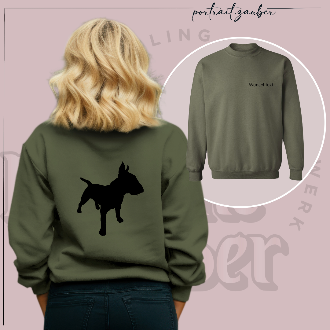 Ein Sweatshirt, das die tiefe Freundschaft zwischen Haustierbesitzer und Hund in kunstvoller Weise feiert