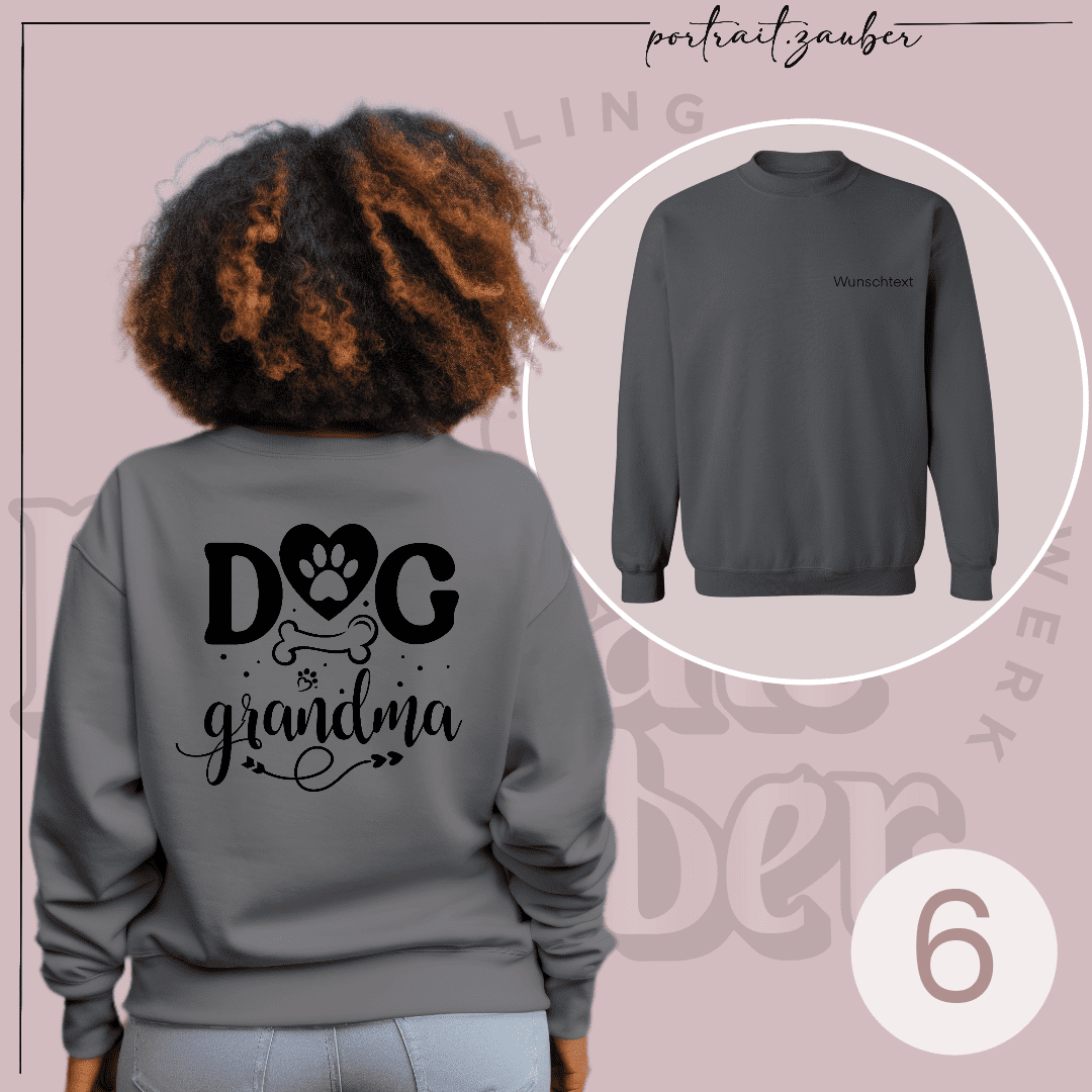 Mit diesem Sweatshirt kannst du die innige Bindung zu deinem Hund stolz zur Schau tragen – bei Portrait-Zauber.com erhältlich.