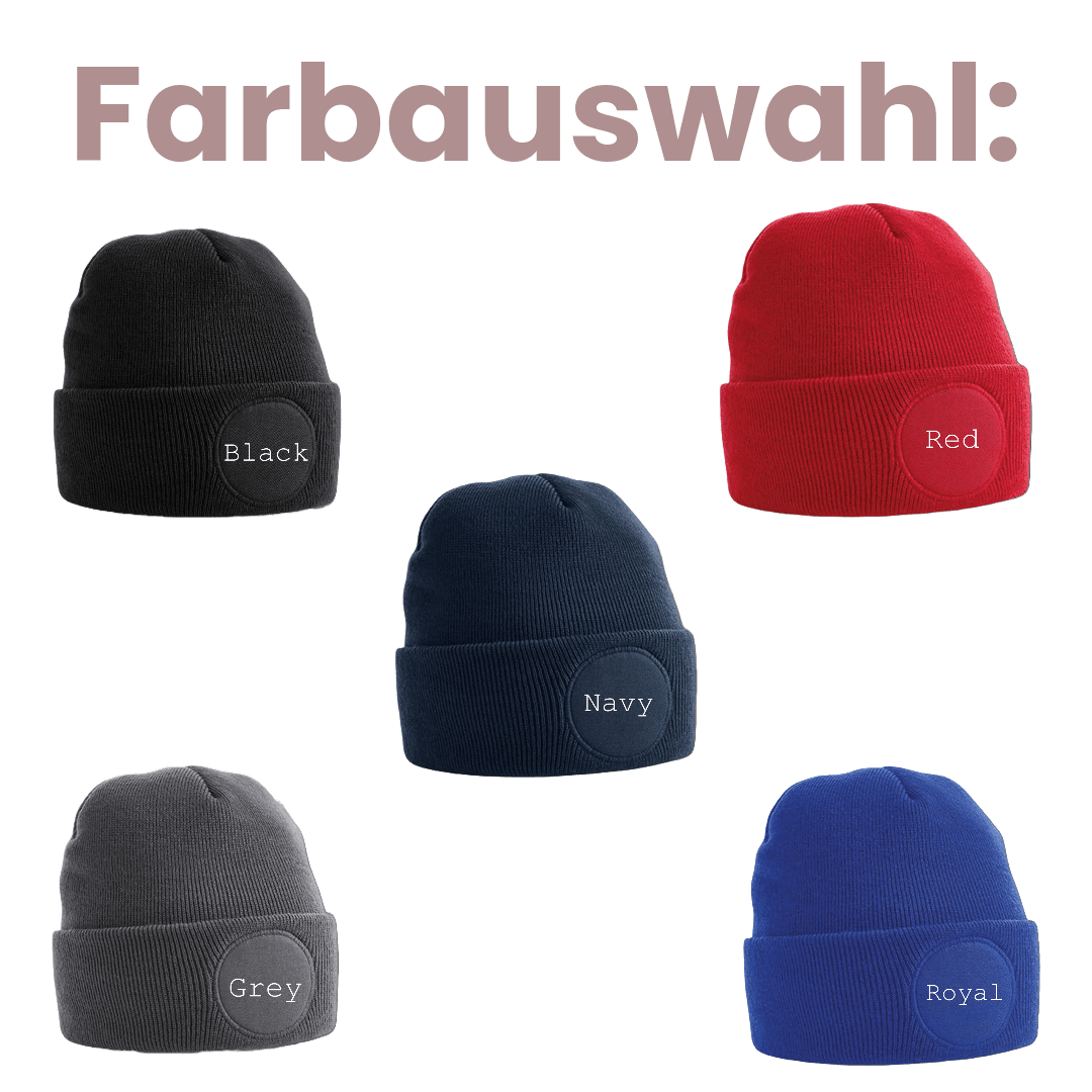 Unsere Beanies sind in 5 Farben erhältlich, die Baumwolle sorgt für gute Qualität und hält warm!