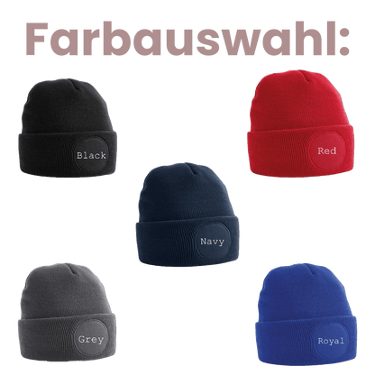 Unsere Beanies sind in 5 Farben erhältlich, die Baumwolle sorgt für gute Qualität und hält warm!