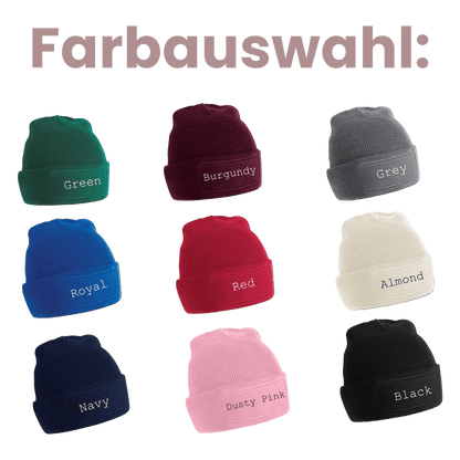 Wunsch-Beanie (mit eckigem Patch)